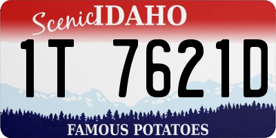 ID license plate 1T7621D