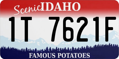 ID license plate 1T7621F