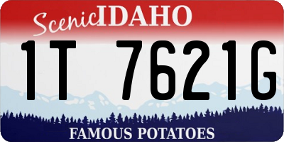 ID license plate 1T7621G