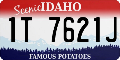 ID license plate 1T7621J