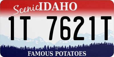ID license plate 1T7621T