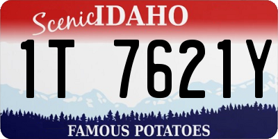 ID license plate 1T7621Y