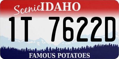 ID license plate 1T7622D
