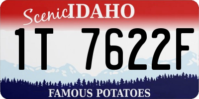 ID license plate 1T7622F