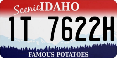 ID license plate 1T7622H