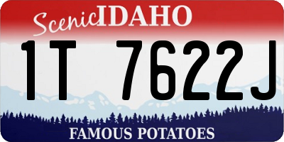 ID license plate 1T7622J
