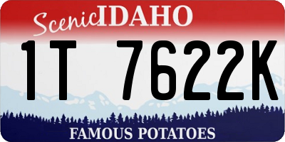 ID license plate 1T7622K
