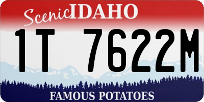 ID license plate 1T7622M