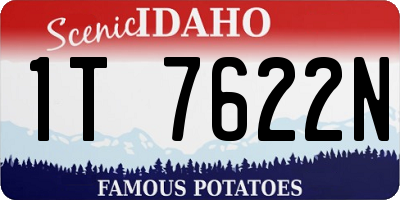ID license plate 1T7622N