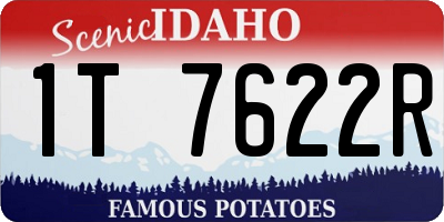 ID license plate 1T7622R