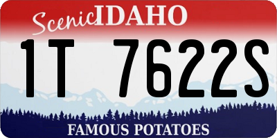 ID license plate 1T7622S