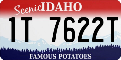 ID license plate 1T7622T