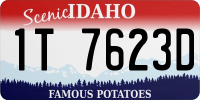 ID license plate 1T7623D