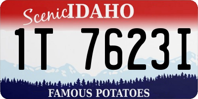 ID license plate 1T7623I