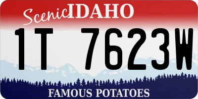 ID license plate 1T7623W