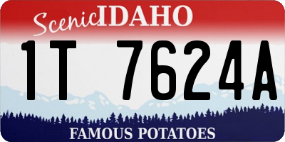 ID license plate 1T7624A