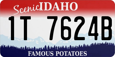 ID license plate 1T7624B