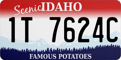 ID license plate 1T7624C