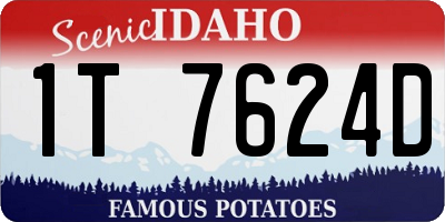 ID license plate 1T7624D