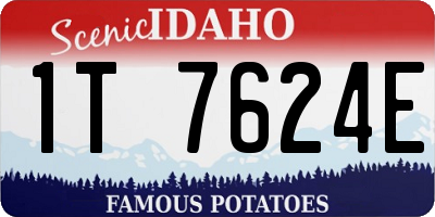 ID license plate 1T7624E