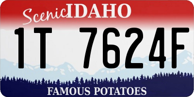 ID license plate 1T7624F