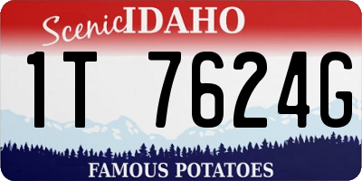 ID license plate 1T7624G