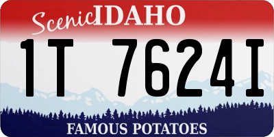 ID license plate 1T7624I