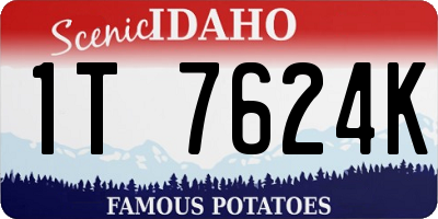 ID license plate 1T7624K