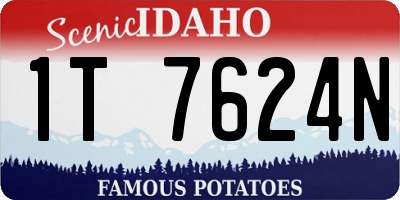 ID license plate 1T7624N