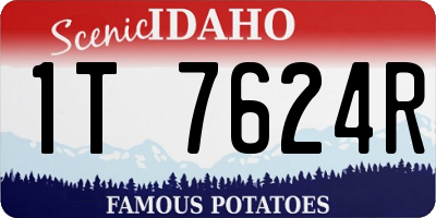 ID license plate 1T7624R