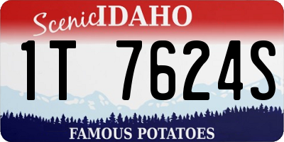 ID license plate 1T7624S