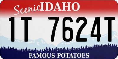 ID license plate 1T7624T