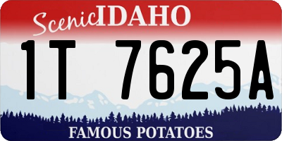 ID license plate 1T7625A