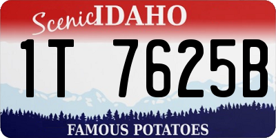 ID license plate 1T7625B