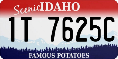 ID license plate 1T7625C