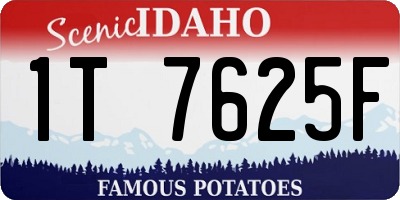 ID license plate 1T7625F