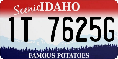 ID license plate 1T7625G