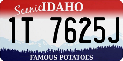 ID license plate 1T7625J
