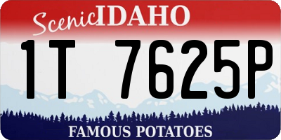ID license plate 1T7625P