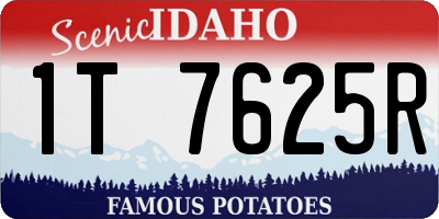 ID license plate 1T7625R