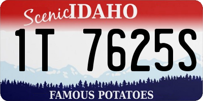 ID license plate 1T7625S