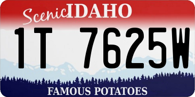 ID license plate 1T7625W