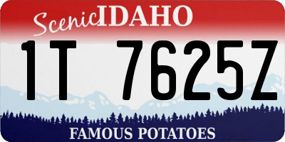 ID license plate 1T7625Z