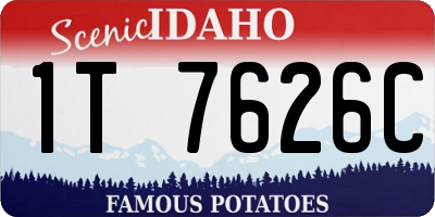 ID license plate 1T7626C