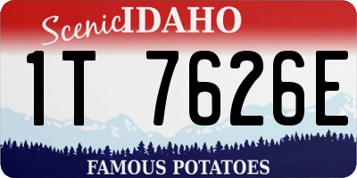 ID license plate 1T7626E
