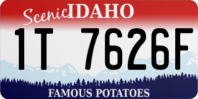 ID license plate 1T7626F