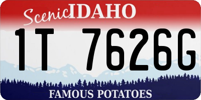 ID license plate 1T7626G