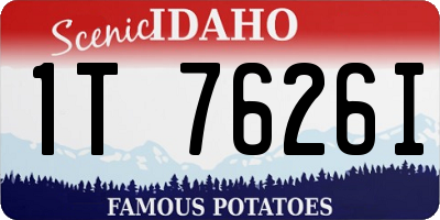 ID license plate 1T7626I