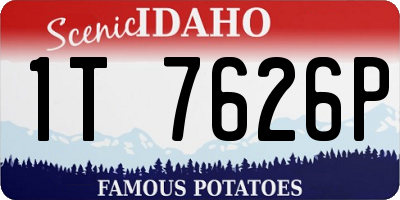 ID license plate 1T7626P