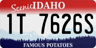 ID license plate 1T7626S